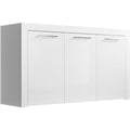 Credenze con struttura in acciaio bianco 144x80x42cm