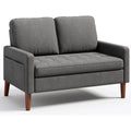 Divano con supporto lombare grigio 121 x 76 x 87 cm