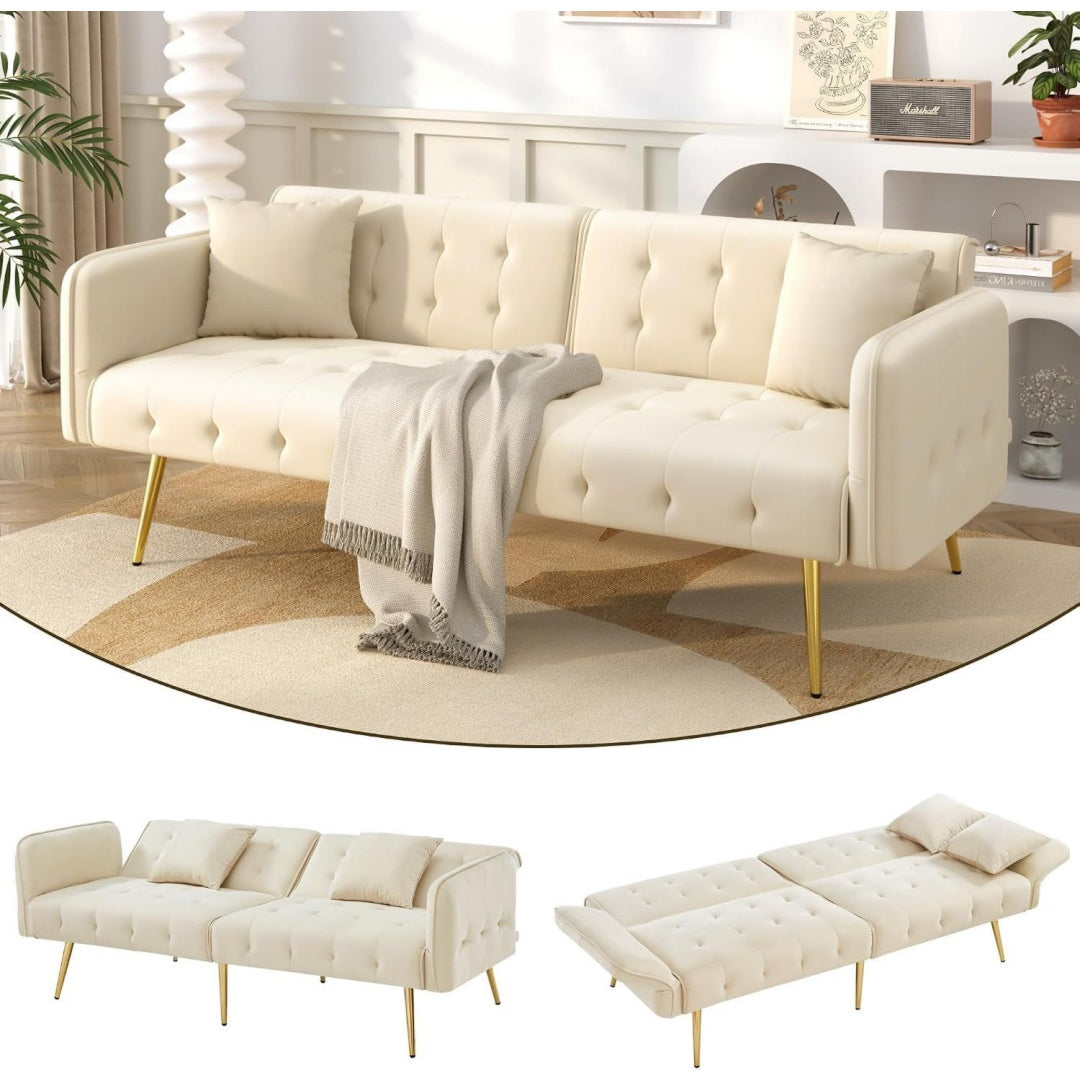 Divano letto Moderno divano letto a 2 posti, divano pieghevole combinato con schienale r